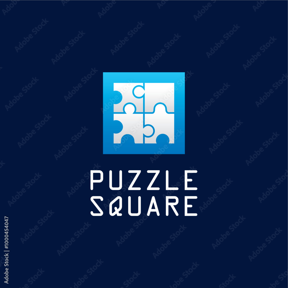 Puzzle square icon logo design vector royalty free business brand image template download editable Puzzle square icon logo design vector royalty free business brand image template download editable