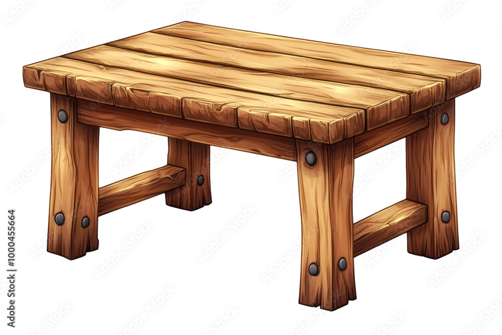 Wooden table, white isolate background transparent background Wooden table, white isolate background transparent background