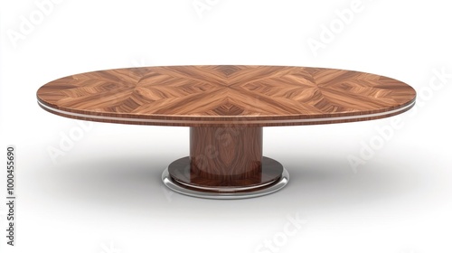 Modern Oval Wooden Dining Table