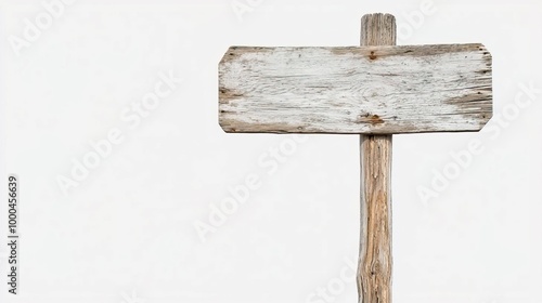 Blank wooden sign isolated on white background