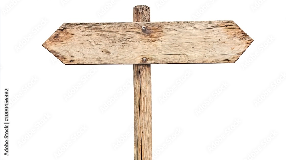 Blank wooden signpost isolated on white Blank wooden signpost isolated on white