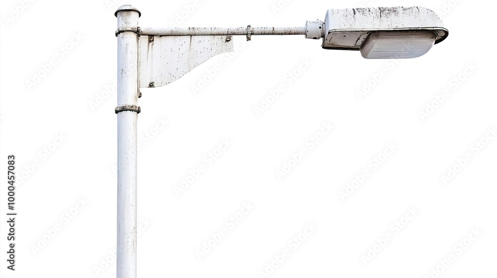 Obraz premium Wooden signpost with arrow pointing left, isolated on white background