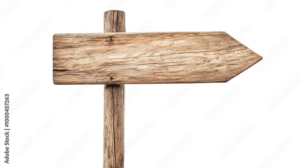 Wooden arrow sign isolated on white background Wooden arrow sign isolated on white background