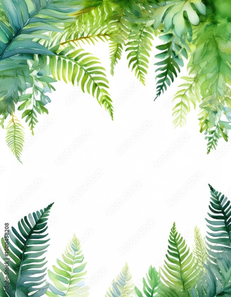 Green leafy frame border Green leafy frame border