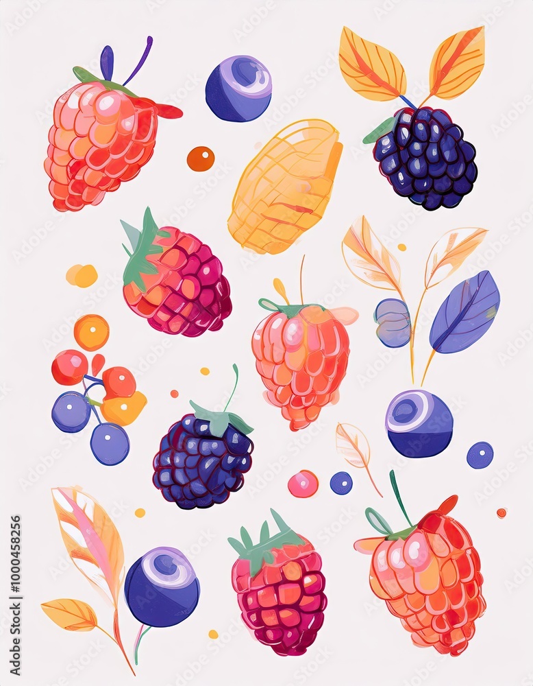 Colorful berry illustration Colorful berry illustration