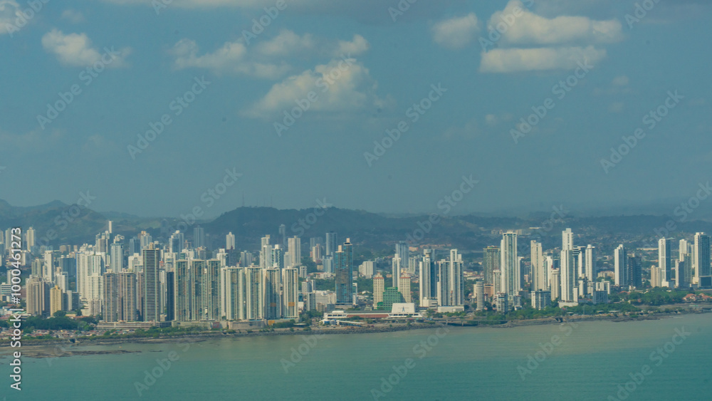 Naklejka premium Panama City Financial District