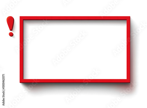 Red Speech Bubble Outline on White Background