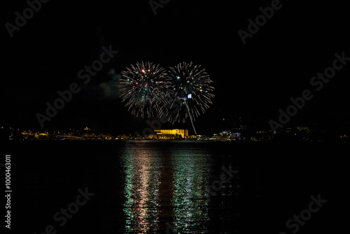 Feuerwerk am Gardasee bei Riva del Garda photo