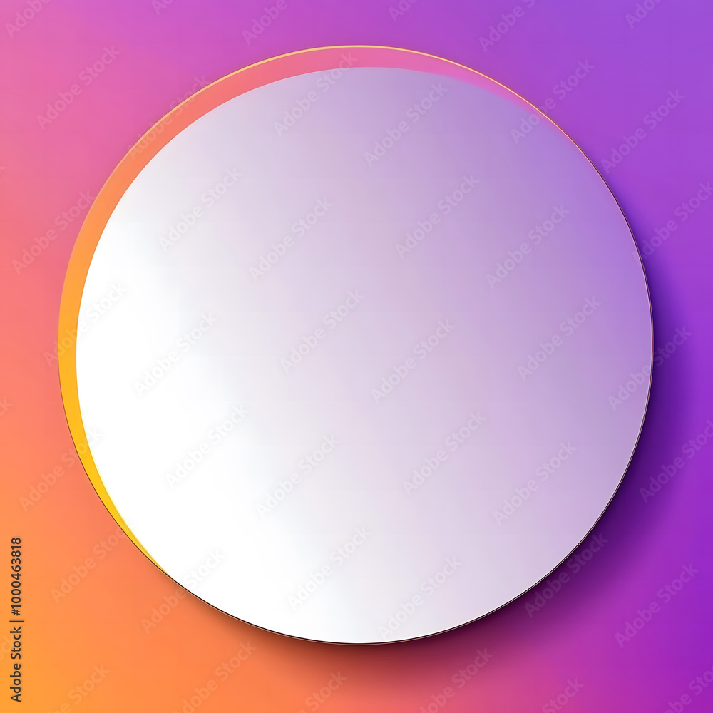 Minimalist White Circle on Vibrant Gradient Background Minimalist White Circle on Vibrant Gradient Background