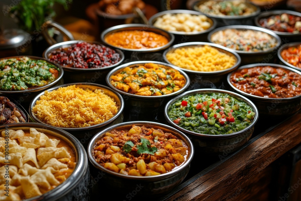 Variety of culinary delights. Teasty food in a salad bar at a restaurant. Selective focus Variety of culinary delights. Teasty food in a salad bar at a restaurant. Selective focus