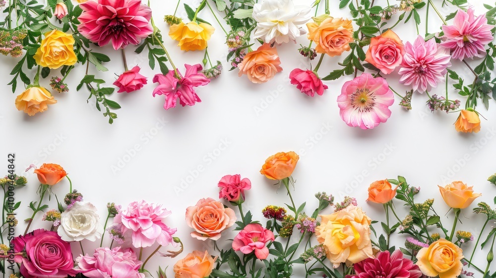 Flowers Isolated On A White Background Wallpaper Flora Romantic Flowers Isolated On A White Background Wallpaper Flora Romantic