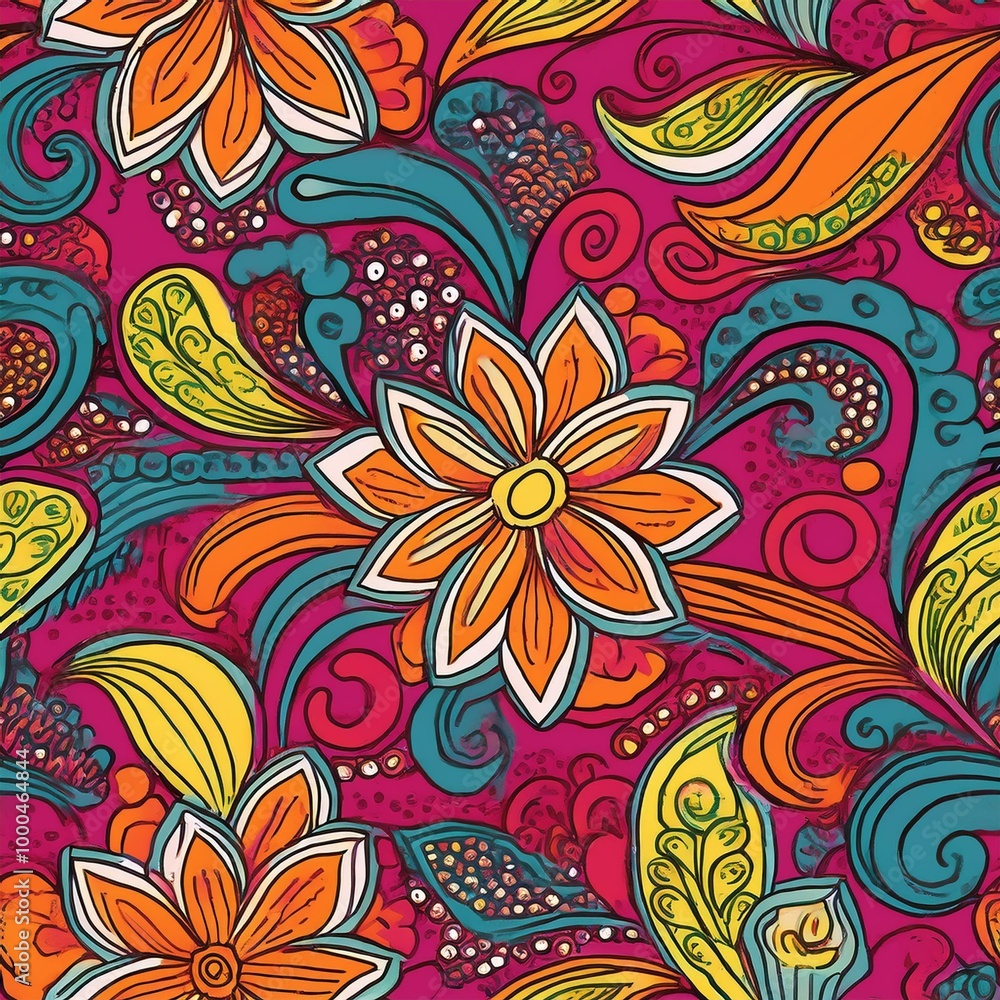 Fototapeta premium seamless floral pattern