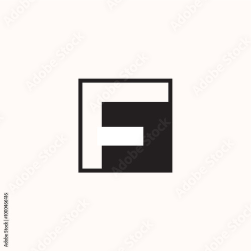 Square letter f logo design vector royalty free business brand image template download editable