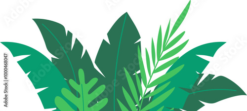 Greenery tropical leaves decoration