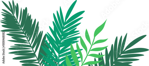 Greenery tropical leaves decoration