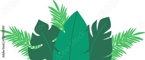 Greenery tropical leaves decoration