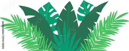 Greenery tropical leaves decoration