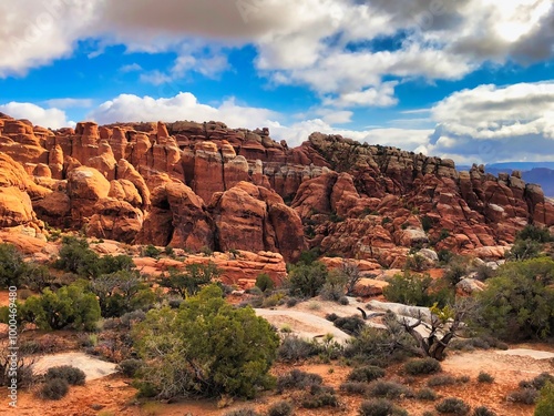 Autumn at the Fiery Furnace in Arches National Park in Utah. photo