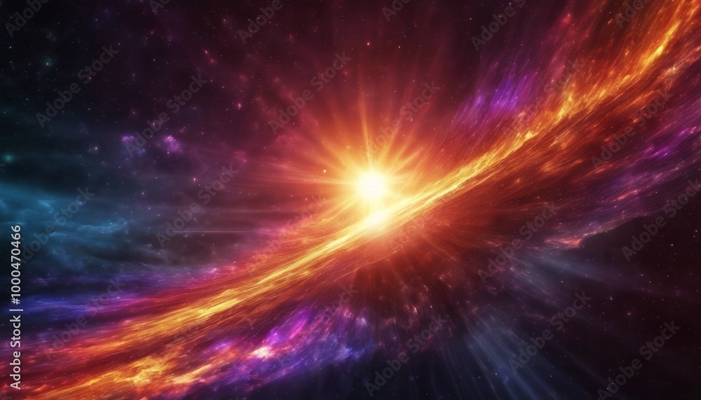 Fototapeta premium Prismatic Cosmos - Waves of Color and Light, High Definition, Vibrant Colors