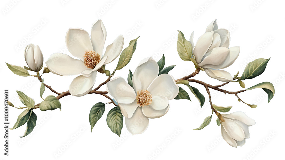 Fototapeta premium white magnolia flower