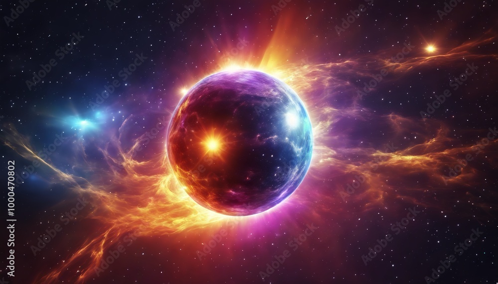 Obraz premium Electromagnetic Luminescence - A Colorful Journey, Ultra HD, High Contrast