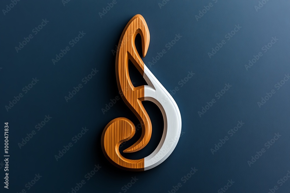Minimal music note design, with a single treble clef or eighth note in an abstract, minimalist form, representing the simplicity and elegance of music Minimal music note design, with a single treble clef or eighth note in an abstract, minimalist form, representing the simplicity and elegance of music