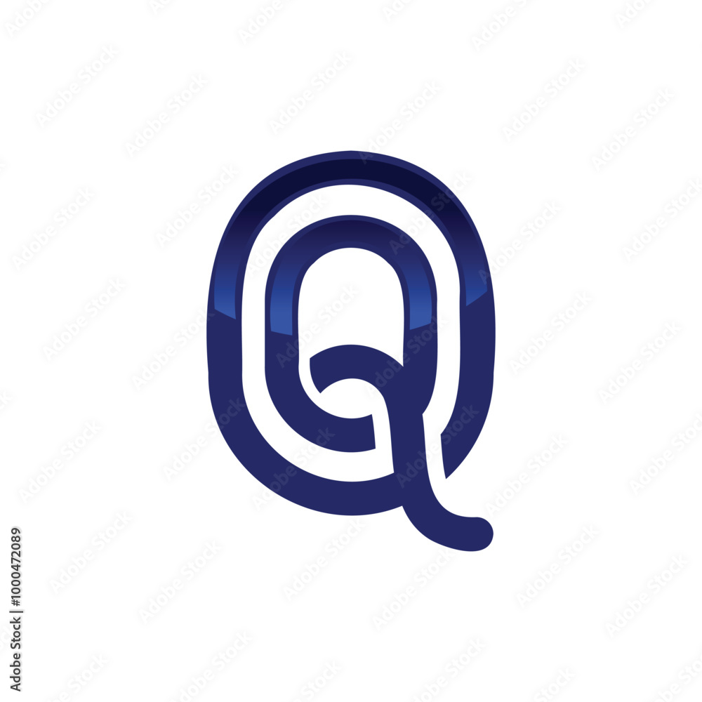 Letter q technology logo vector