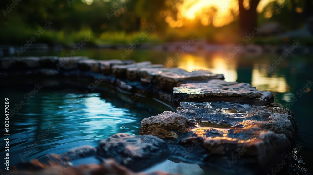 Hot springs in a serene setting, relaxing and natural, Nature, Soft greens, Photograph, Tranquil retreat Hot springs in a serene setting, relaxing and natural, Nature, Soft greens, Photograph, Tranquil retreat