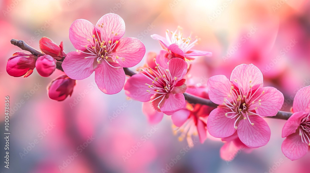 Obraz premium Cherry blossoms bloom in spring