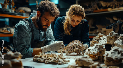 Dinosaur skeleton reconstructed in lab