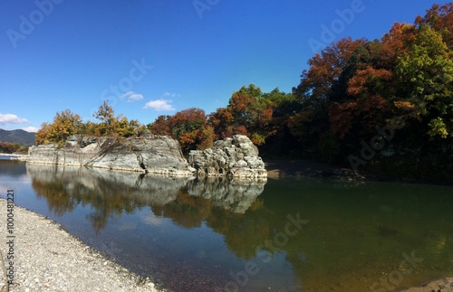 秋の長瀞　渓流くだり
