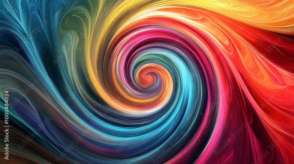 Abstract background with colorful spiral swirl lines. Abstract background with colorful spiral swirl lines.
