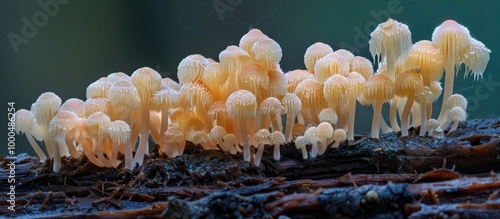 Hericium Coralloides Is A Saprotrophic Fungus Commonly Known As The Coral Tooth It Grows On Dead Hardwood Trees photo