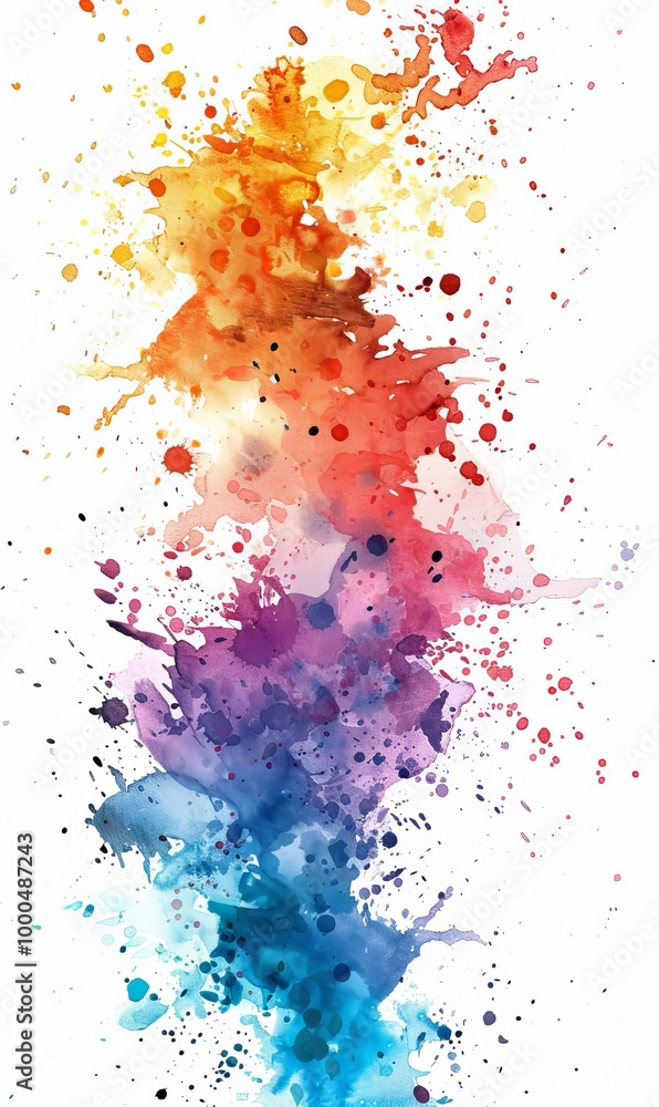 Obraz premium Watercolor splash isolated on white background