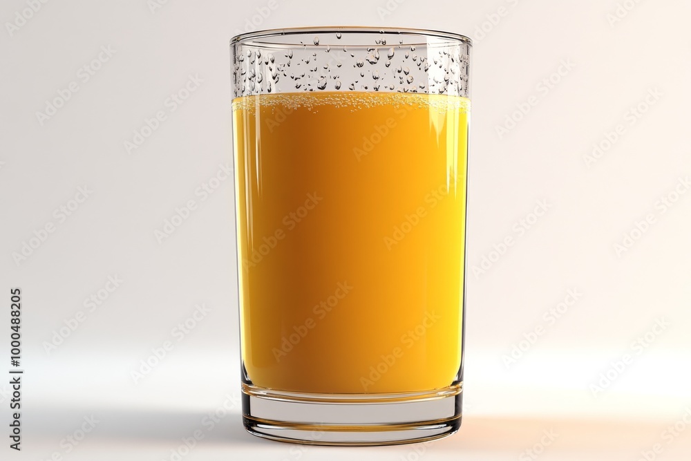 A tall glass of fresh orange juice against a minimalist white background showcasing the vibrant orange color and the refreshing simplicity of the drink A tall glass of fresh orange juice against a minimalist white background showcasing the vibrant orange color and the refreshing simplicity of the drink