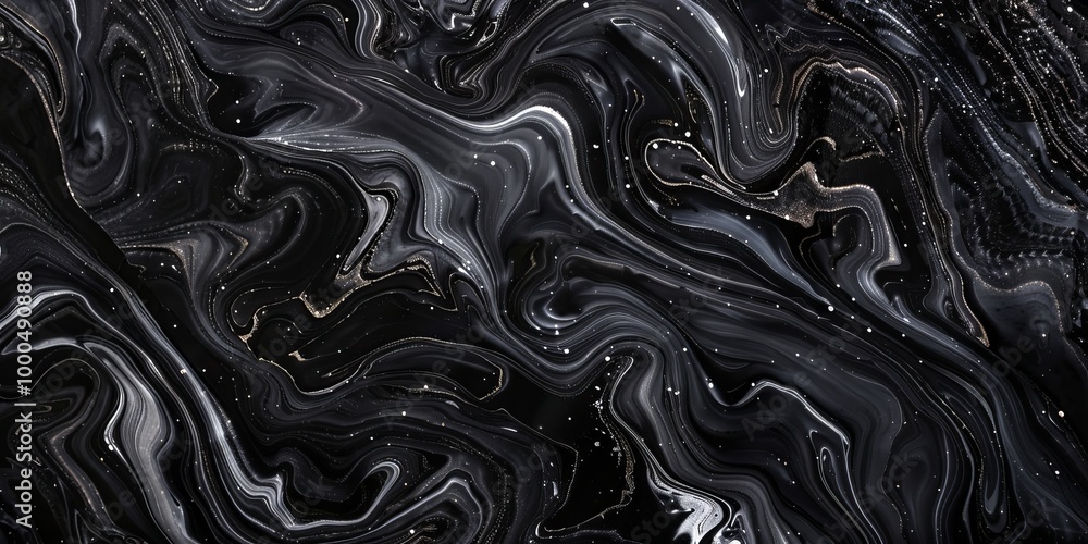Abstract black fluid art marble paint texture background Abstract black fluid art marble paint texture background