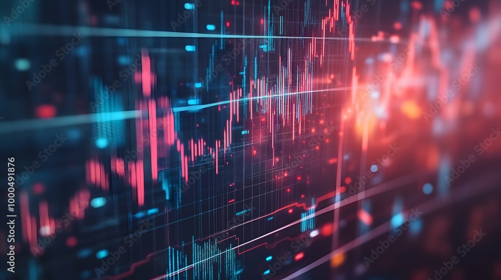 Business, Technology, Internet and network concept. Financial Graph. Stock Market chart. Forex Investment. Business, Technology, Internet and network concept. Financial Graph. Stock Market chart. Forex Investment.