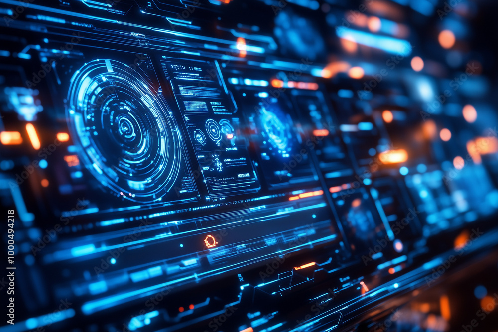 AI Art: A Futuristic Curved Screen Displaying an Stunning AI-Generated Masterpiece AI Art: A Futuristic Curved Screen Displaying an Stunning AI-Generated Masterpiece