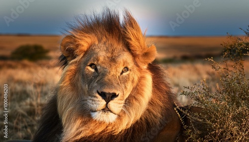 lion in the grass