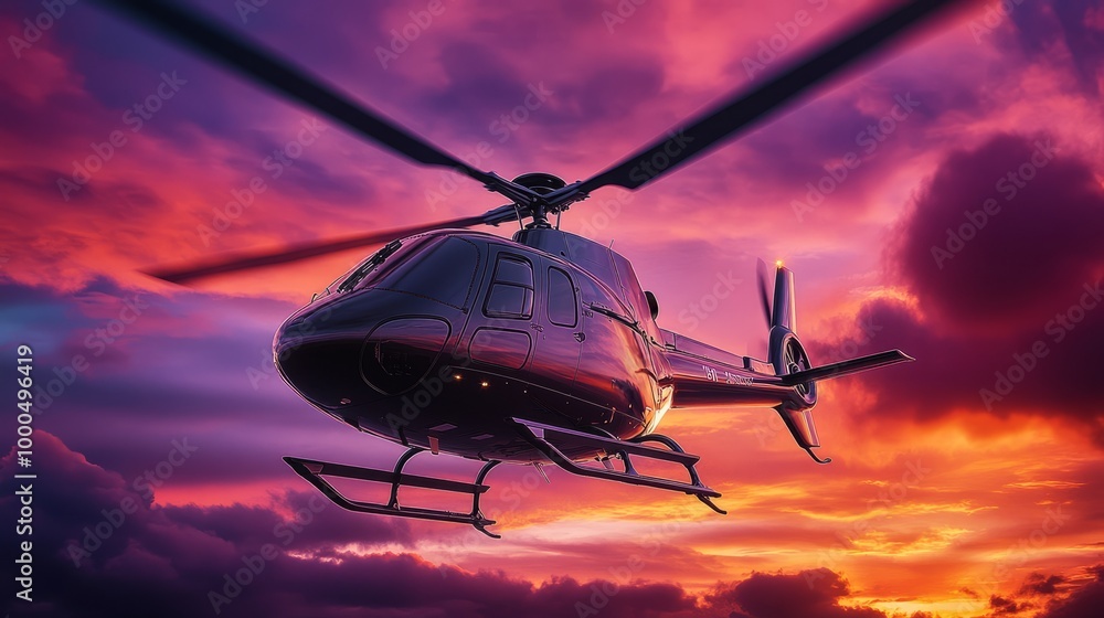 Helicopter at Dusk Helicopter at Dusk
