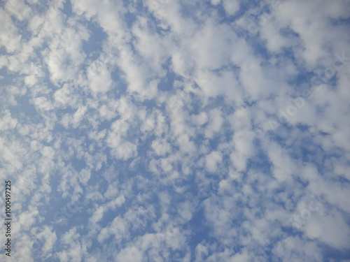 Blue sky with white clouds 