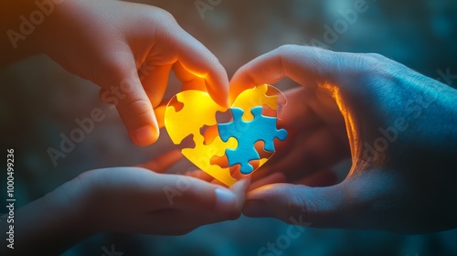 Wallpaper Mural Heart Puzzle Connection Torontodigital.ca