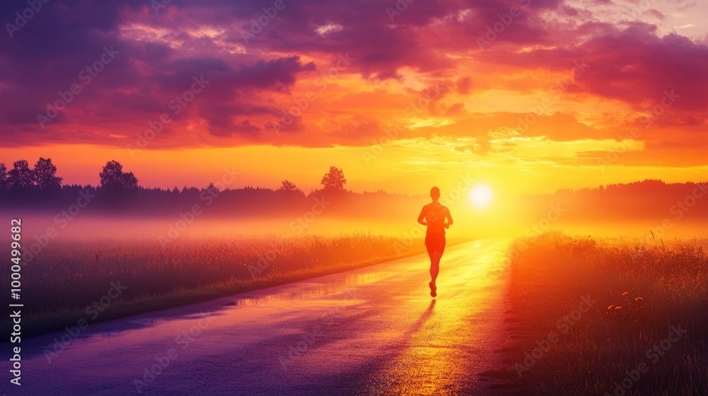 Runner at Sunset Runner at Sunset