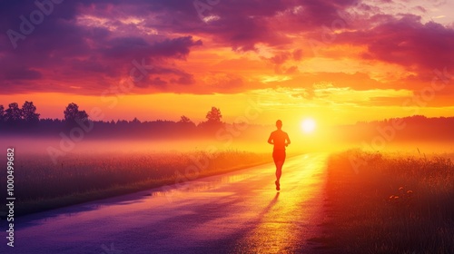 Runner at Sunset