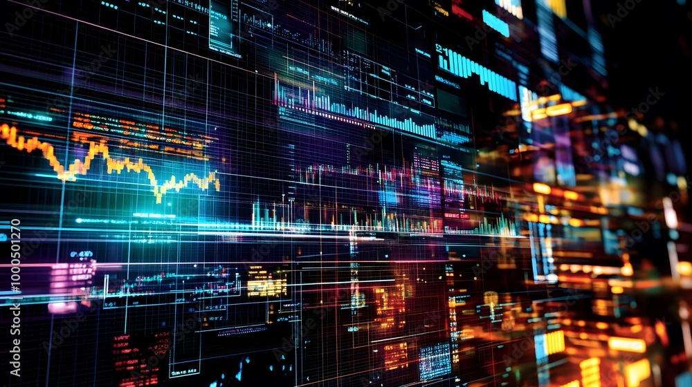 Business, Technology, Internet and network concept. Financial Graph. Stock Market chart. Forex Investment. Business, Technology, Internet and network concept. Financial Graph. Stock Market chart. Forex Investment.