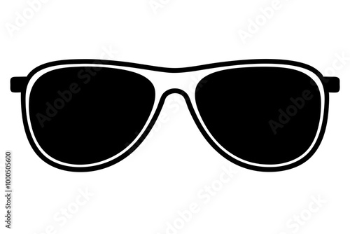 sunglasses silhouette vector icon white background