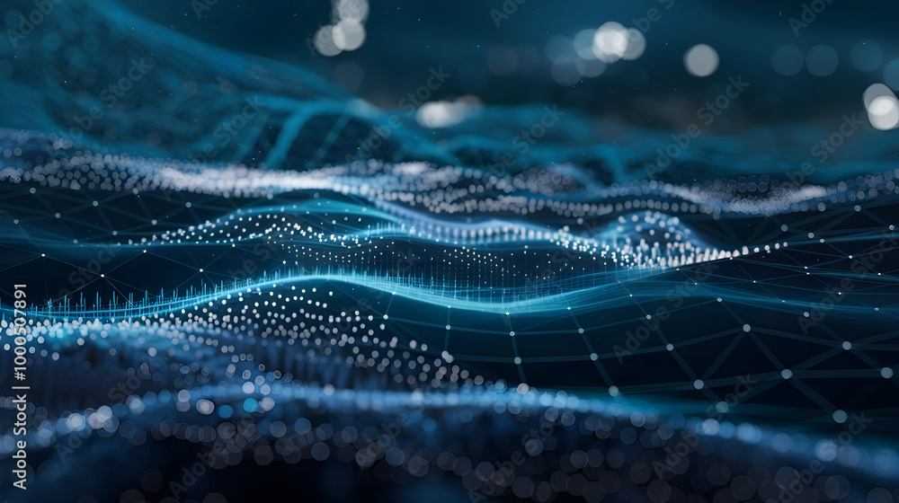 Blue Geometric Abstract Technology Background, Innovative Light Concept Illustration Ideal for Futuristic Designs and Modern Tech Visuals Blue Geometric Abstract Technology Background, Innovative Light Concept Illustration Ideal for Futuristic Designs and Modern Tech Visuals