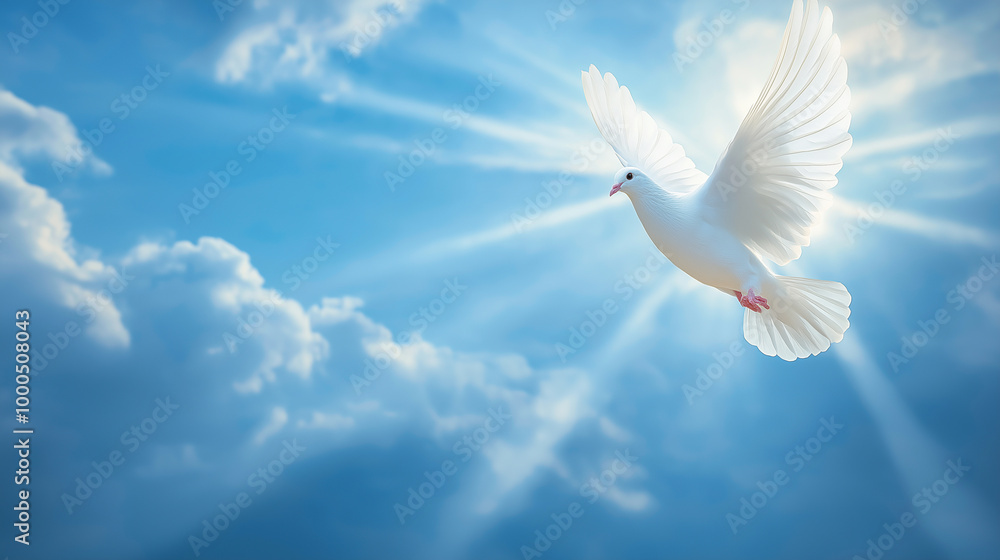 Background of sky filled with light and clouds, resurrection of Jesus Christ inspires faith and worship, embodying the holy spirit of God, promise of heaven in Christianity, especially during Easter. Background of sky filled with light and clouds, resurrection of Jesus Christ inspires faith and worship, embodying the holy spirit of God, promise of heaven in Christianity, especially during Easter.