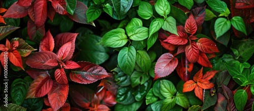 Green Ornamental Plants Have A Red Color