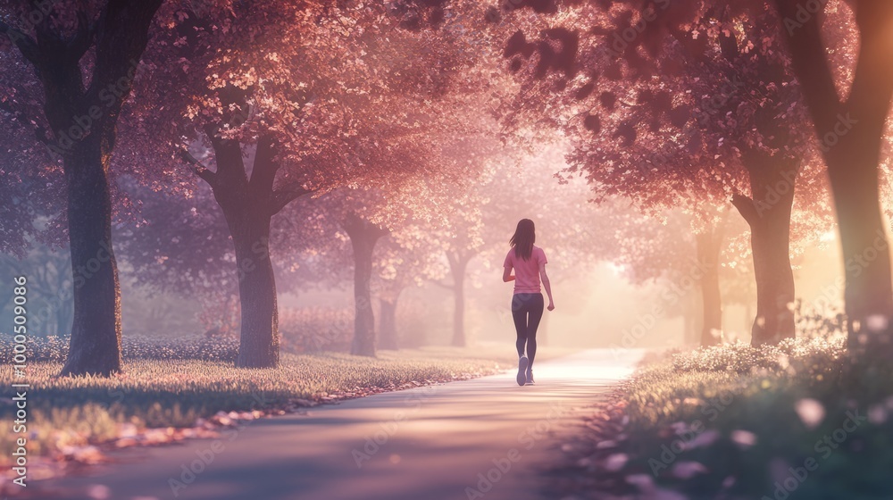 Serene Walk Through Autumn Path Serene Walk Through Autumn Path